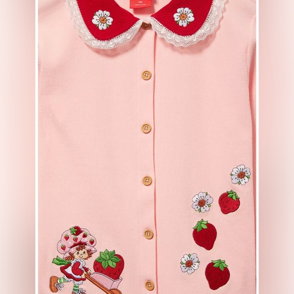 Boxlunch Strawberry Shortcake Portrait Collared Cardigan - Picture 2 of 8